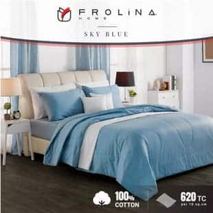 Frolina ชุดผ้าปูที่นอน 6 ฟุต King 3 ชิ้น รุ่น Moderna 620 Thread Count