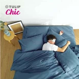 TULIP ชุดเครื่องนอน ผ้าปูที่นอน ผ้าห่มนวม รุ่นTULIP CHIC