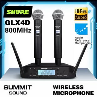 SHURE GLXD4 ไมโครโฟนคู่ไร้สายเสียงดี wireless microphone UHF 800HZM