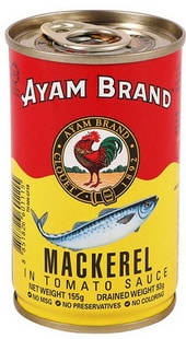 Ayam ปลากระป๋องแมกเคอเรลในซอสมะเขือเทศ