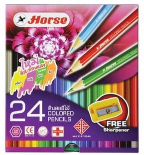 HORSE ตราม้า ดินสอสีไม้ยาว 24 สี