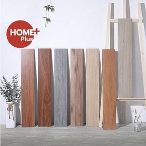 Homeplus กระเบื้องยางลายไม้ แบบมีกาวในตัว