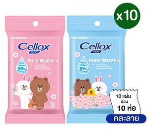 Cellox เซลล็อกซ์ เพียววอเตอร์ ทิชชูเปียก