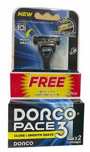 Dorco (ดอร์โค) ด้ามมีดโกนซิสเต็ม เพซ 3 รุ่น 3 ใบมีด