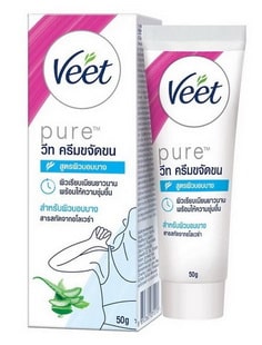 Veet วีท ครีมขจัดขน ซิลค์ แอนด์ เฟรช อโลเวร่า แอนด์ วิตามินอี