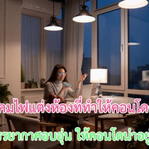โคมไฟแต่งห้องที่ทำให้คอนโดดูอบอุ่น